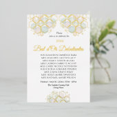 Honeycomb Corporate Elegance Gold Geometric  箔シーズンカード (立ち正面)