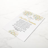 Honeycomb Corporate Elegance Gold Geometric  箔シーズンカード (回転した状態)