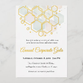 Honeycomb Gold Foil Corporate Gala Business Event 箔シーズンカード