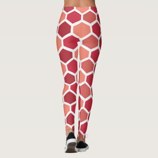 Honeycomb in Reds レギンス (裏面)