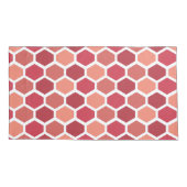 Honeycomb in Reds 枕カバー (裏面-左)