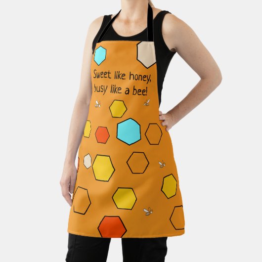 Honeycomb Inspired Kitchen Apron | Custom Text エプロン (インサイチュ)
