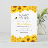 Honeycomb Meant to Bee Bridal Shower  招待状 (スタンド正面)