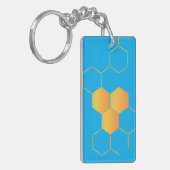 Honeycomb Pattern Keychain キーホルダー (正面左)