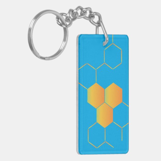 Honeycomb Pattern Keychain キーホルダー (正面左)