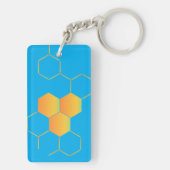 Honeycomb Pattern Keychain キーホルダー (裏面)