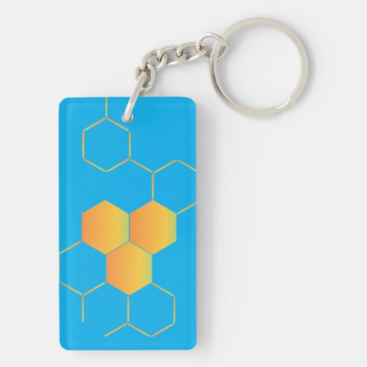 Honeycomb Pattern Keychain キーホルダー (裏面)