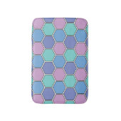 Honeycomb Pattern Pastels バスマット (正面縦)