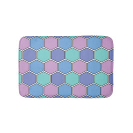 Honeycomb Pattern Pastels バスマット