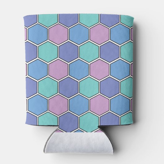 Honeycomb Pattern Pastels 缶クーラー (裏面)