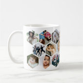 Honeycomb Photo Collage 20 Picture Coffee Mug コーヒーマグカップ (左)