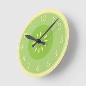 Honeydew Melon Art Cool Pastel Green Kitchen Clock ラウンド壁時計 (傾斜)