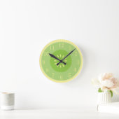 Honeydew Melon Art Cool Pastel Green Kitchen Clock ラウンド壁時計 (ホーム)