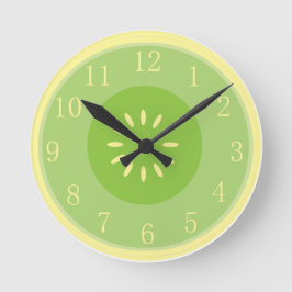 Honeydew Melon Art Cool Pastel Green Kitchen Clock ラウンド壁時計