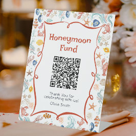 Honeymoon Fund Nautical Coastal Bridal Shower 台座サイン