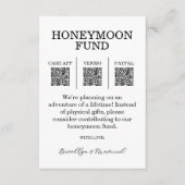 Honeymoon Fund QR Code Enclosure Card エンクロージャーカード (正面)