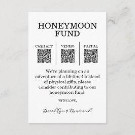 Honeymoon Fund QR Code Enclosure Card エンクロージャーカード