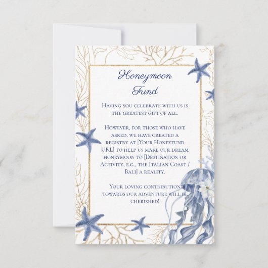 Honeymoon Fund QR Code Insert Card 出欠カード (正面)