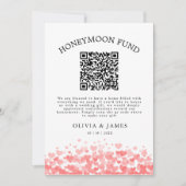Honeymoon Fund QR Code Sign, Wedding Honeymoon 招待状 (正面)