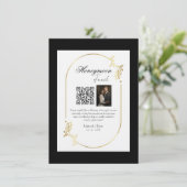 Honeymoon Fund QR Code Sign Wedding Honeymoon 招待状 (スタンド正面)