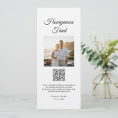 Honeymoon Fund QR Code Sign Wedding Honeymoon 招待状 (スタンド正面)