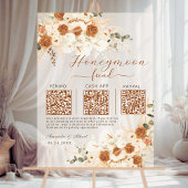 Honeymoon Fund QR Wedding| Cash App Venmo & PayPal アクリルサイン