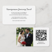 Honeymoon Fund QR Wedding Design エンクロージャーカード (正面/裏面)