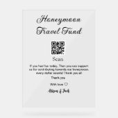 Honeymoon fund scan QR codeadd name  アクリルサイン (正面)