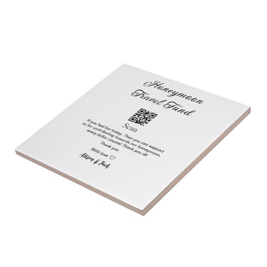 Honeymoon fund scan QR codeadd name  タイル (側面)