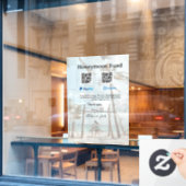 Honeymoon fund venomo paypal donation Q R couple ウィンドウサイン (カフェ窓)