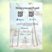 Honeymoon fund venomo paypal donation Q R couple ウィンドウサイン (シート3)