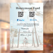 Honeymoon fund venomo paypal donation Q R couple ウィンドウサイン (シート2)