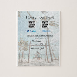 Honeymoon fund venomo paypal donation Q R couple ジグソーパズル