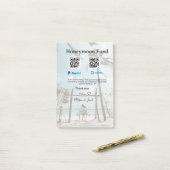 Honeymoon fund venomo paypal donation Q R couple ポストイット (デスク上)