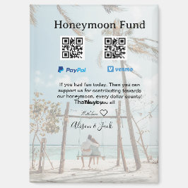 Honeymoon fund venomo paypal donation Q R couple マグネット