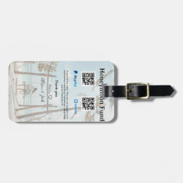 Honeymoon fund venomo paypal donation Q R couple ラゲッジタグ