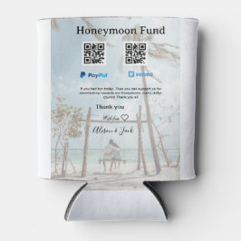 Honeymoon fund venomo paypal donation Q R couple 缶クーラー