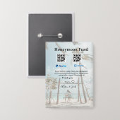 Honeymoon fund venomo paypal donation Q R couple 缶バッジ (正面/裏面)