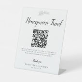Honeymoon Fund Wedding QR Code Minimal Elegant 台座サイン (正面)