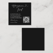 Honeymoon Fund Wedding Request Enclosure QR Card スクエア名刺 (正面/裏面)