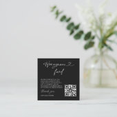 Honeymoon Fund Wedding Request Enclosure QR Card スクエア名刺 (スタンド正面)