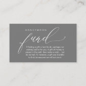 Honeymoon Fund Wishing Well, Wish, A Note On Gifts エンクロージャーカード (正面)