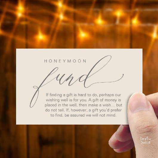 Honeymoon Fund Wishing Well, Wish, A Note On Gifts エンクロージャーカード