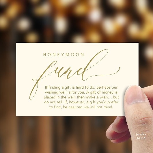 Honeymoon Fund Wishing Well, Wish, A Note On Gifts エンクロージャーカード