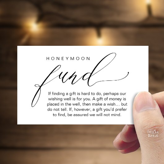 Honeymoon Fund Wishing Well, Wish, A Note On Gifts エンクロージャーカード