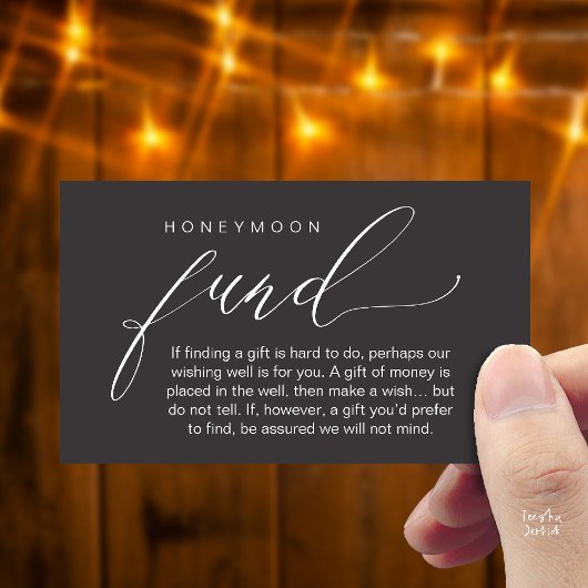 Honeymoon Fund Wishing Well, Wish, A Note On Gifts エンクロージャーカード