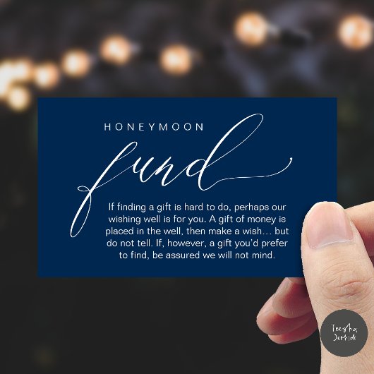 Honeymoon Fund Wishing Well, Wish, A Note On Gifts エンクロージャーカード