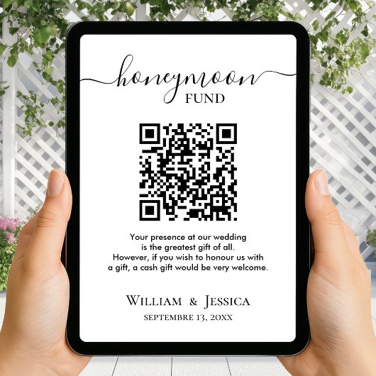 Honeymoon Fund With QR Code カード