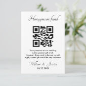 Honeymoon Fund With QR Code Enclosure Card カード (スタンド正面)