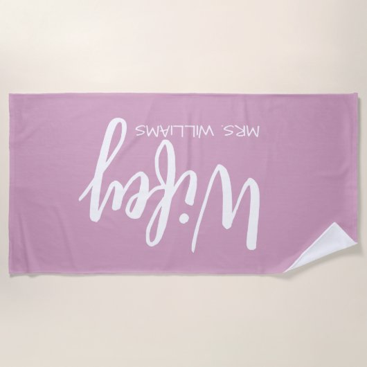 Honeymoon Gift, Gift for Him and Her ビーチタオル (正面)